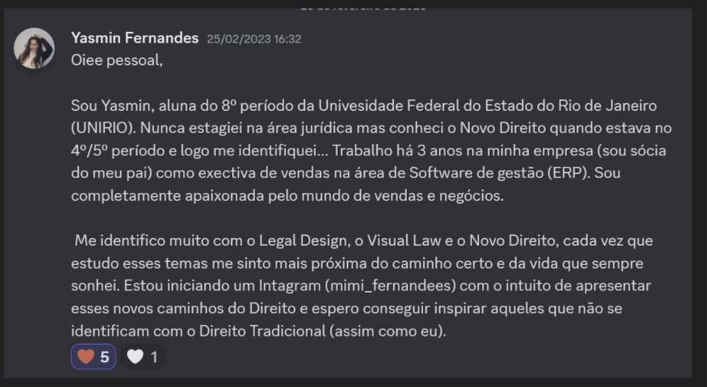Print de aluna sobre "Ainda sou estudante"
