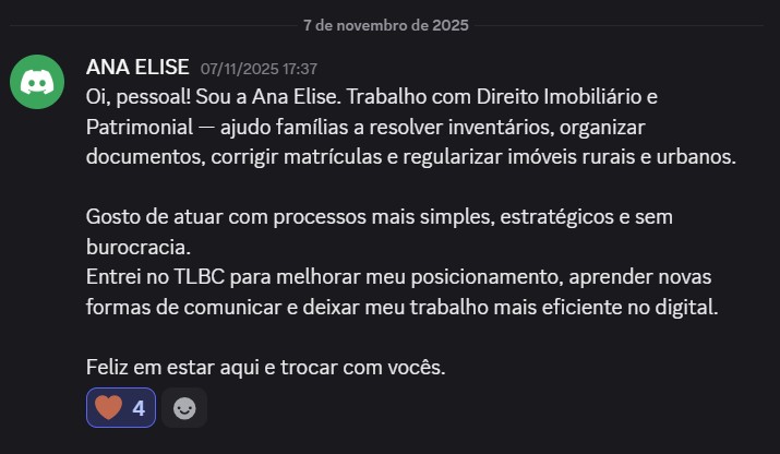 Print de aluna sobre "Será que é pra minha área?"