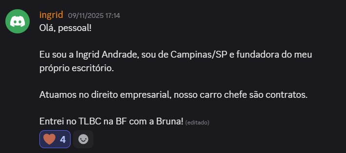 Print de aluna sobre "Será que é pra minha área?"
