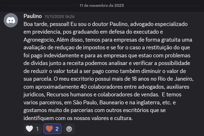 Print de aluna sobre "Será que é pra minha área?"