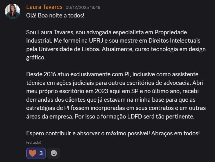 Print de aluna sobre "Será que é pra minha área?"