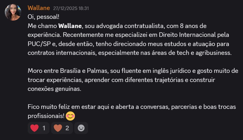 Print de aluna sobre "Será que é pra minha área?"